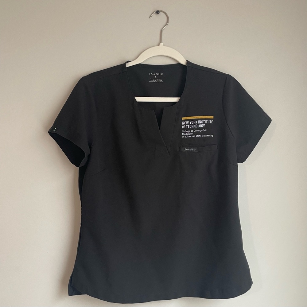 Jaanuu Black Women's Top with NYITCOM Embroidery